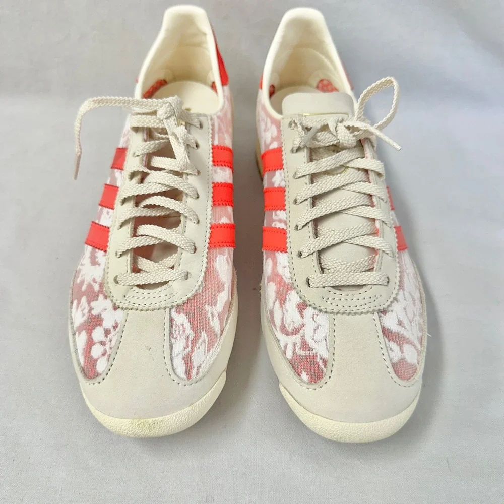 Adidas Liberty London SL 72 Floral Cream Better Scarlet Sneaker Womens 8.5 - Picture 6 of 16